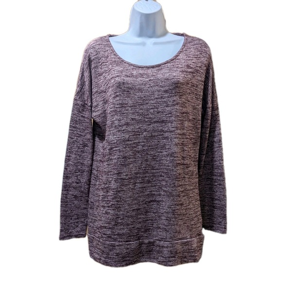 Athleta Tops - Athleta Womens Pose Layer Ease Crossover T-Back Top Heathered Plum Stretch Small